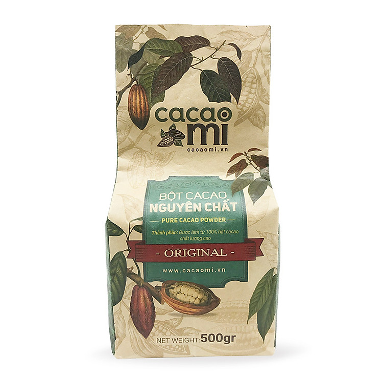 Bột Ca Cao Nguyên Chất CacaoMi Original (loại Standard) - 500g