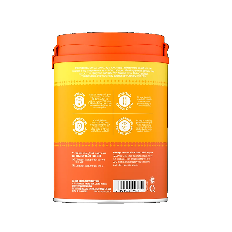 Sữa Bột Vinamilk Dielac Alpha Gold IQ 850g Chất lượng Giá rẻ - Hình ảnh 3