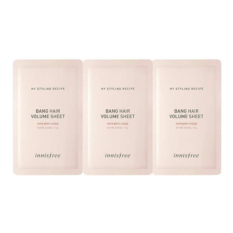Bộ 3 Lô Làm Phồng Tóc Mái Innisfree My Styling Recipe Bang Hair Volume Sheet