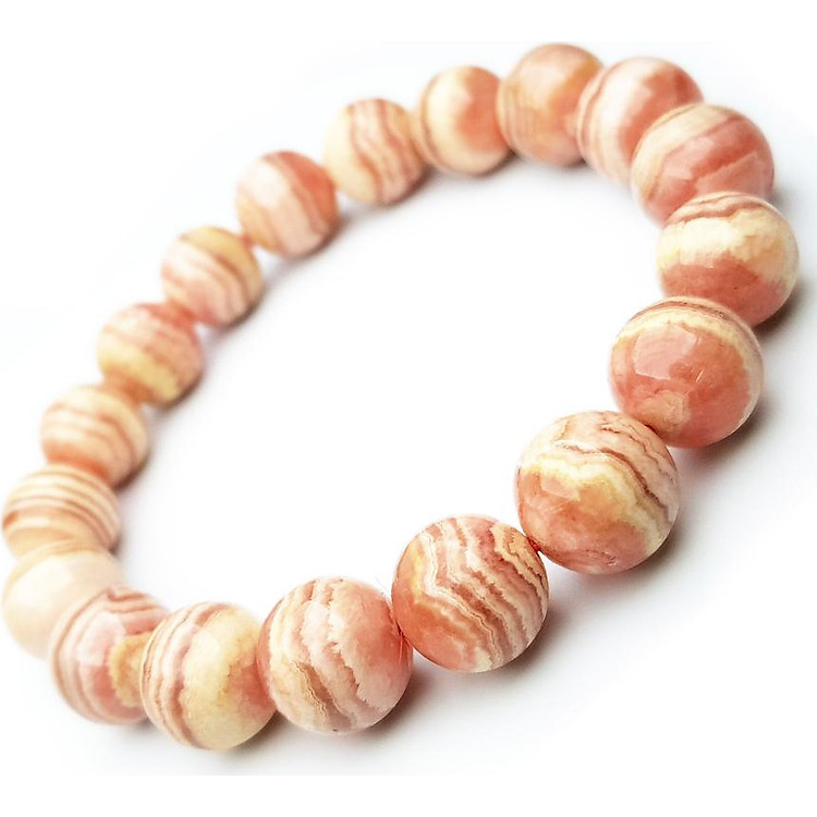 Vòng Tay Đá Đào Hoa Tự Nhiên 11mm - Natural Rhodochrosite Bracelet