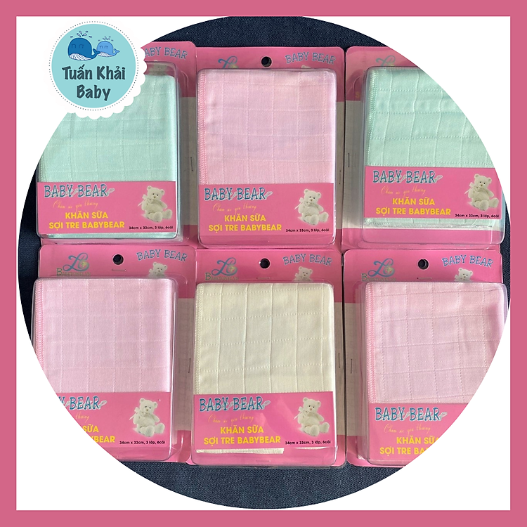 Mua Khăn sữa Sợi Tre BABY BEAR - Xanh Chính hãng Giá tốt - Hình ảnh 2