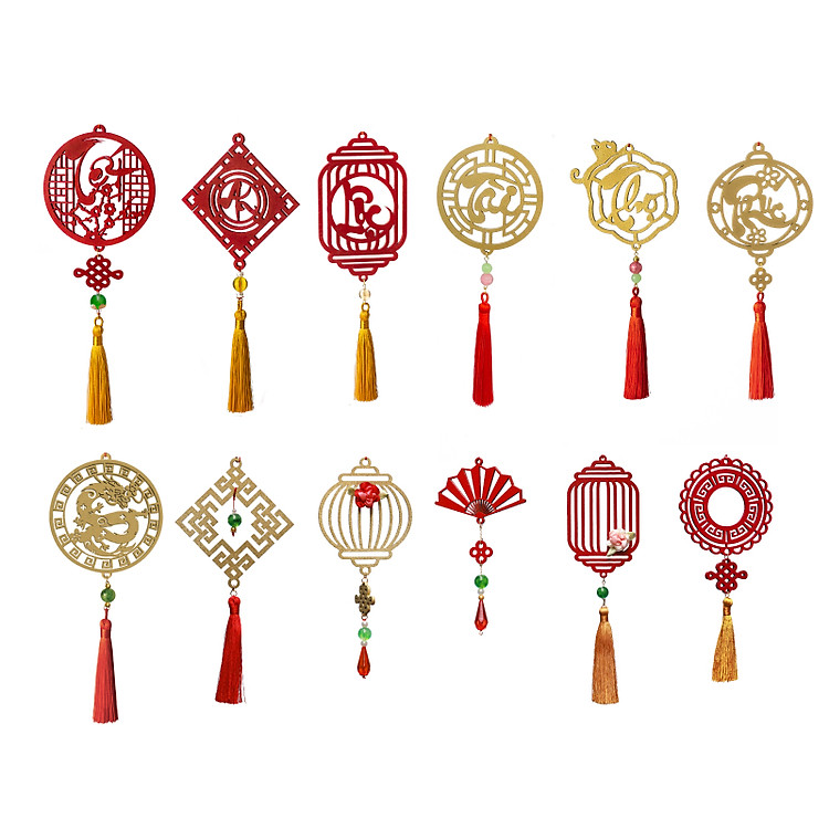 Bộ dây phụ kiện handmade treo Tết (12 dây)