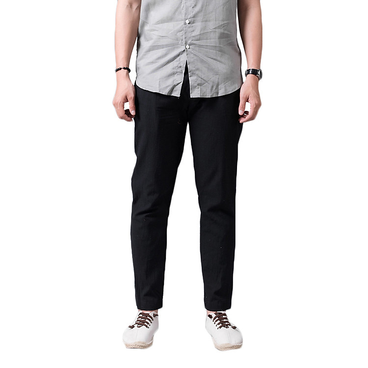 Quần đũi nam dáng quần âu đen