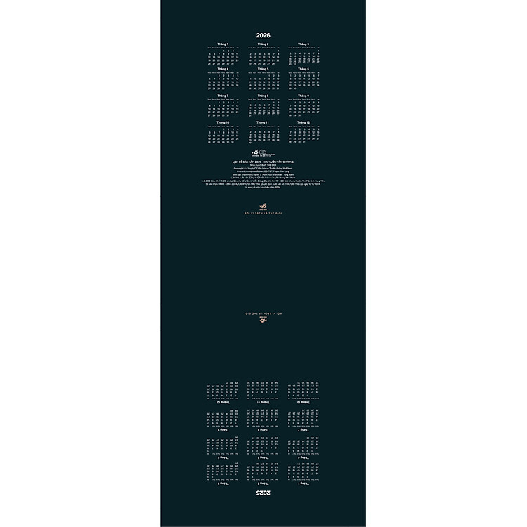 Lịch để bàn 2025 - Khu Vườn Văn Chương - Ảnh 2