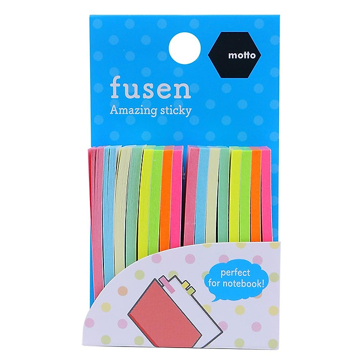 Giấy Note Motto 8 màu 15x50mm