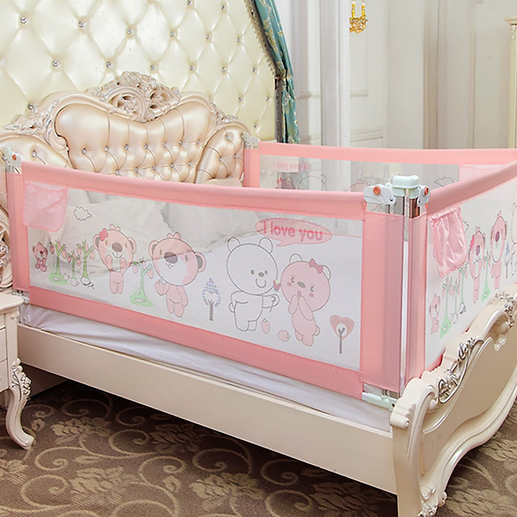 Thanh chắn giường cao cấp 2019 Babyqiner trượt lên xuống, không khoan đục- Số lượng: 01 thanh