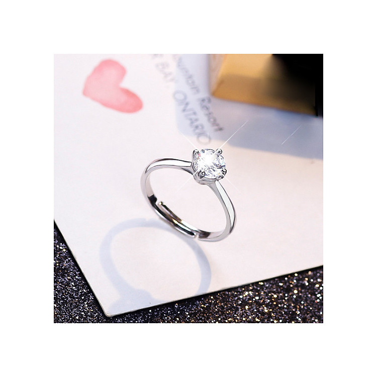 Nhẫn nữ hạt đá nhỏ xinh đơn giản NN10