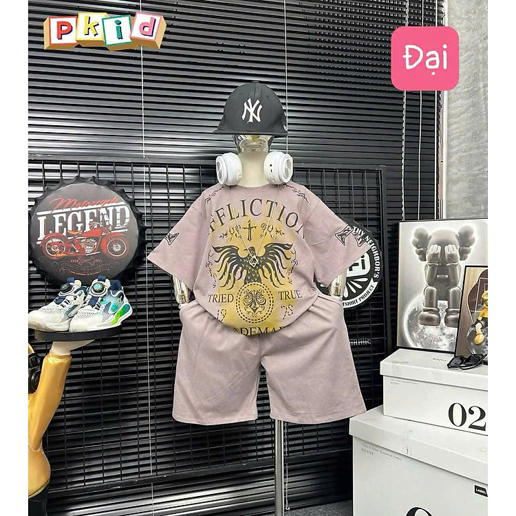 Đồ bộ bé trai, bộ cộc tay cho bé trai phong cách Hàn Quốc size 10-60kg chất cotton mềm mịn mát