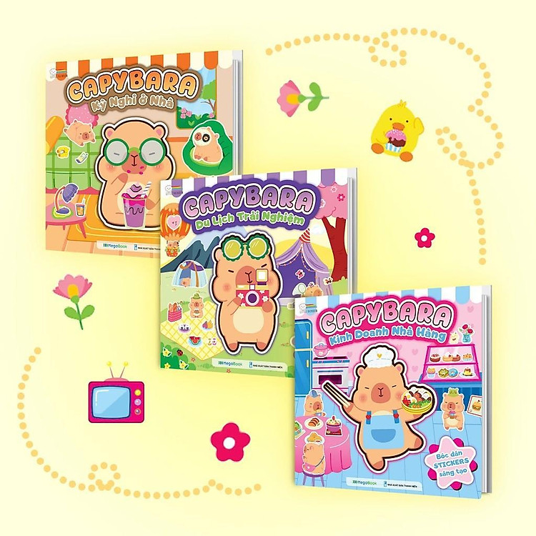 Tranh Đồ Chơi Bóc Dán Sticker Capybara Cho Bé