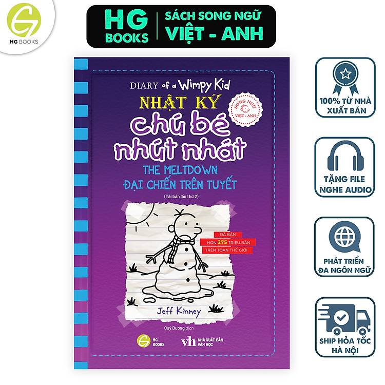 Nhật ký chú bé nhút nhát Song ngữ Việt-Anh Tập 13 (Đại chiến trên tuyết)