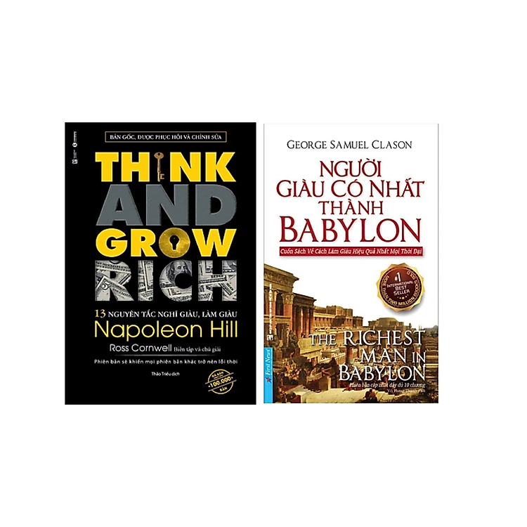 Combo 2Q Sách Tư Duy Trong Kinh Doanh Thành Công : Người Giàu Có Nhất Thành Babylon (Tái Bản 2020) + Think And Grow Rich - 13 Nguyên Tắc Nghĩ Giàu, Làm Giàu (Tái Bản)