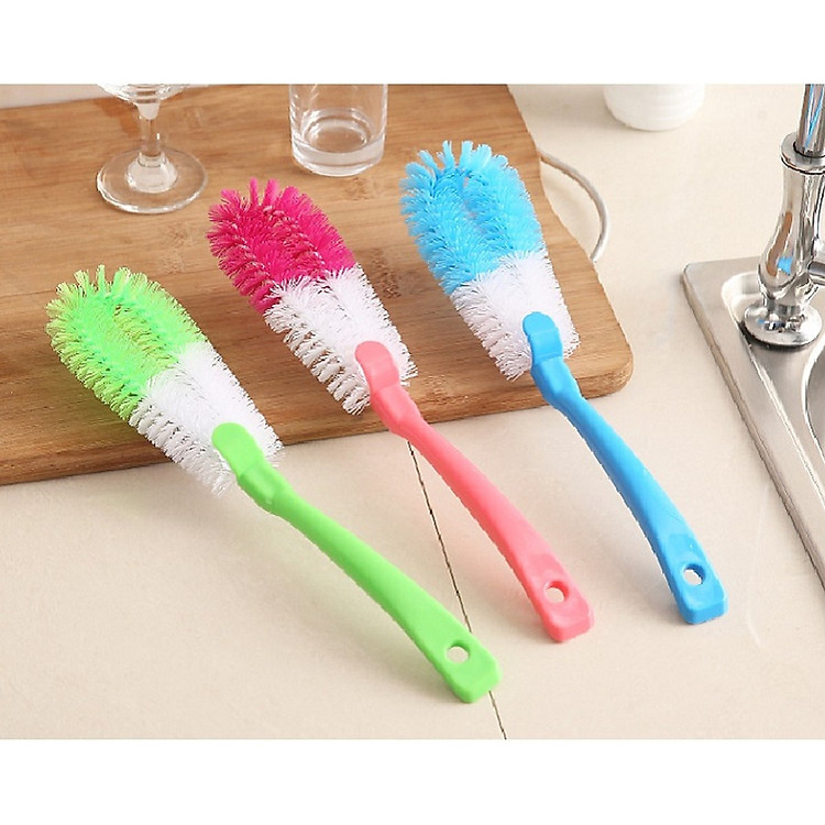 Bộ 2 Cây Cọ Rửa Cốc Chén Ly Bình Sữa 2 Màu Hàng Chất Lượng Cao - Cọ Rửa Siêu Nhanh