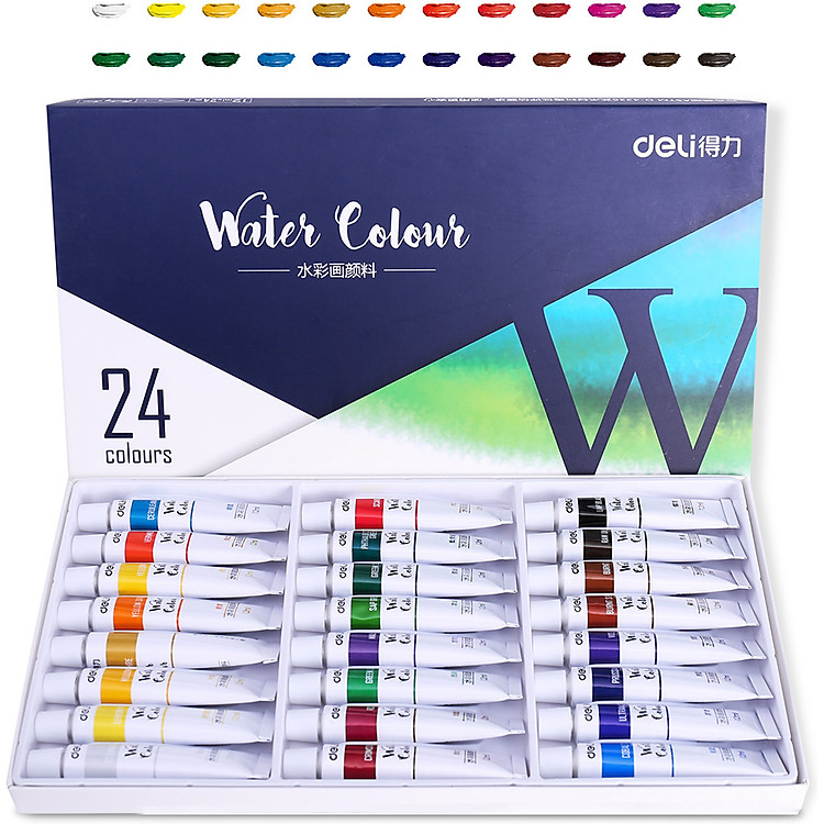 Màu Nước Dạng Tuýp Deli 73852 (24 màu) - Ảnh 2