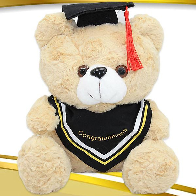 Tìm mua tại Avakids: Gấu Tốt Nghiệp 40cm - ZooZoo Kem - Ngập tràn khuyến mãi