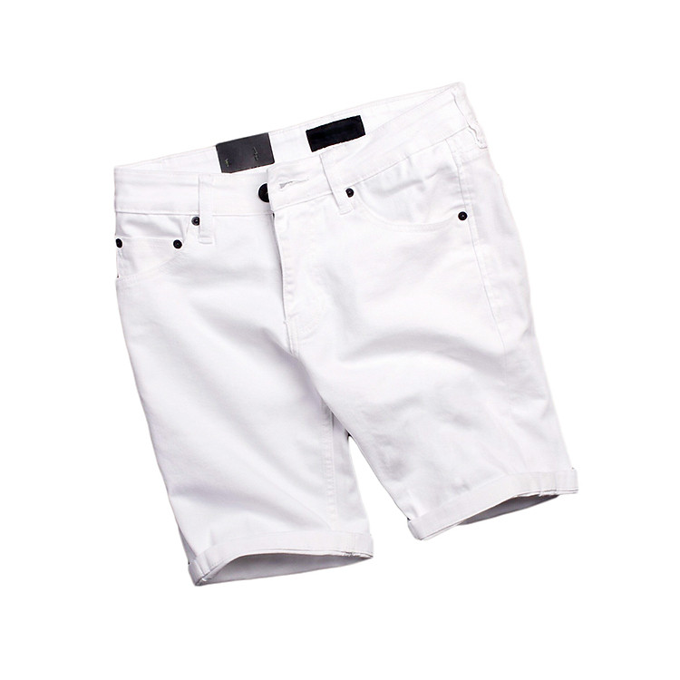 Quần short jean nam màu trắng NB71
