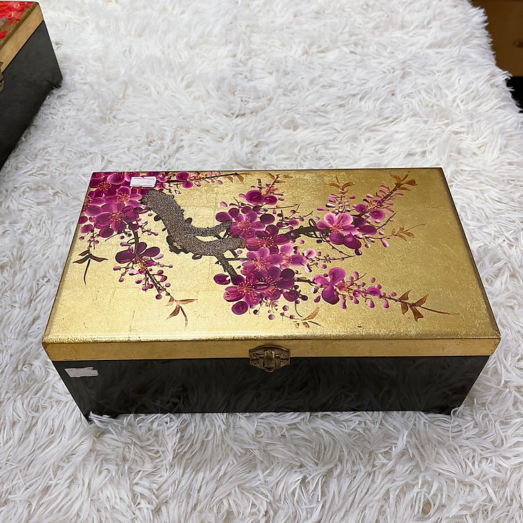 Hộp Nữ Trang 2 Tầng Sơn Mài Cao Cấp - Ảnh 4