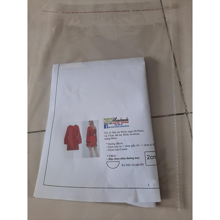 Rập Giấy Mã 1323 Chân Váy 7 Mảnh (Bản Vẽ) – XL