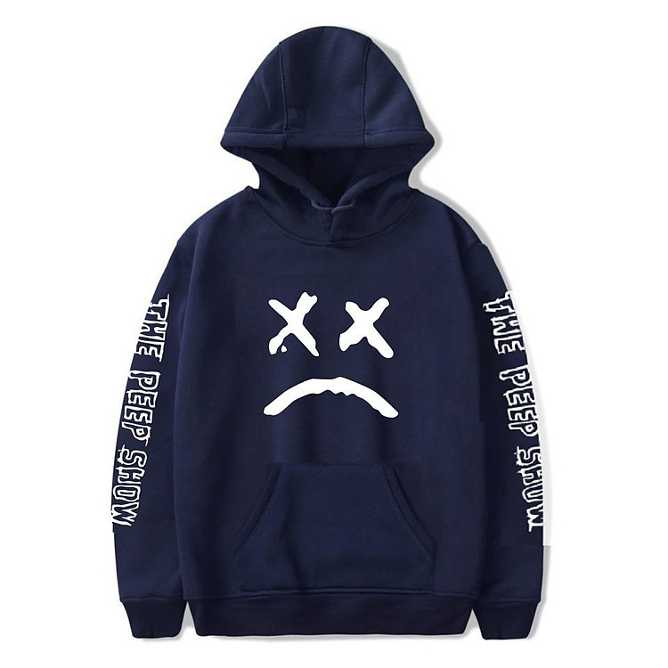Áo hoodie nữ the peep show (xanh than)