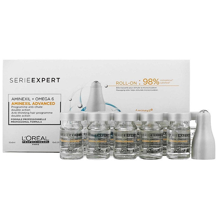 L'oreal Serie Expert Aminexil + Omega 6 Aminexil advanced anti - thinning hair programme double action 6ml x 10