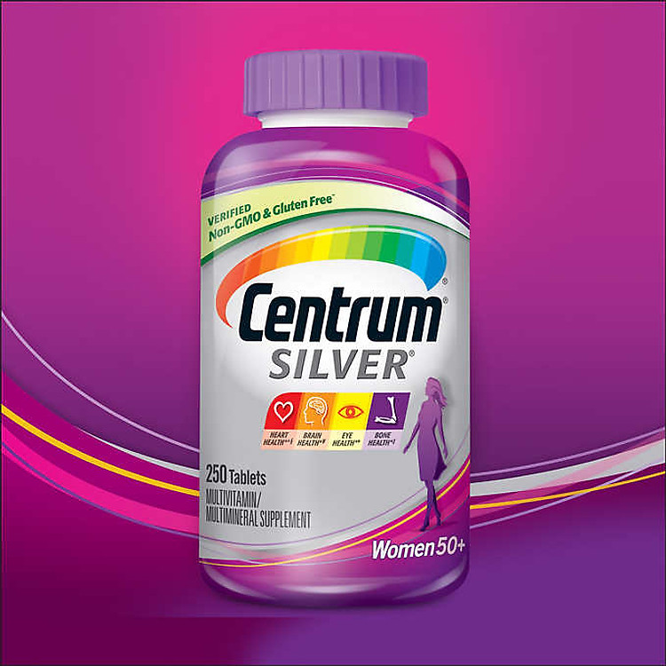 Thực phẩm bổ sung : CENTRUM SILVER WOMEN 50+ 250 viên của Mỹ GIÚP BỔ SUNG VITAMIN VÀ KHOÁNG CHẤT