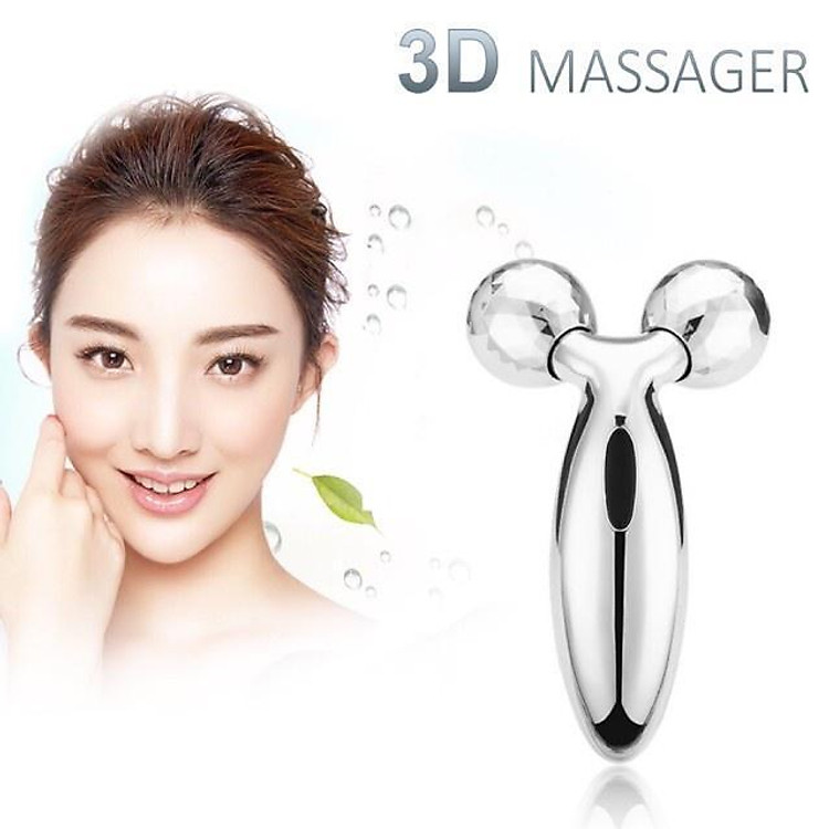 Máy Massage Mặt EMS Rung Sóng Âm Cây Lăn Mặt Nâng Cơ 3D Nâng Cơ Body Thon Gọn Cơ Thể Massage Mặt (Hàng Chính Hãng)