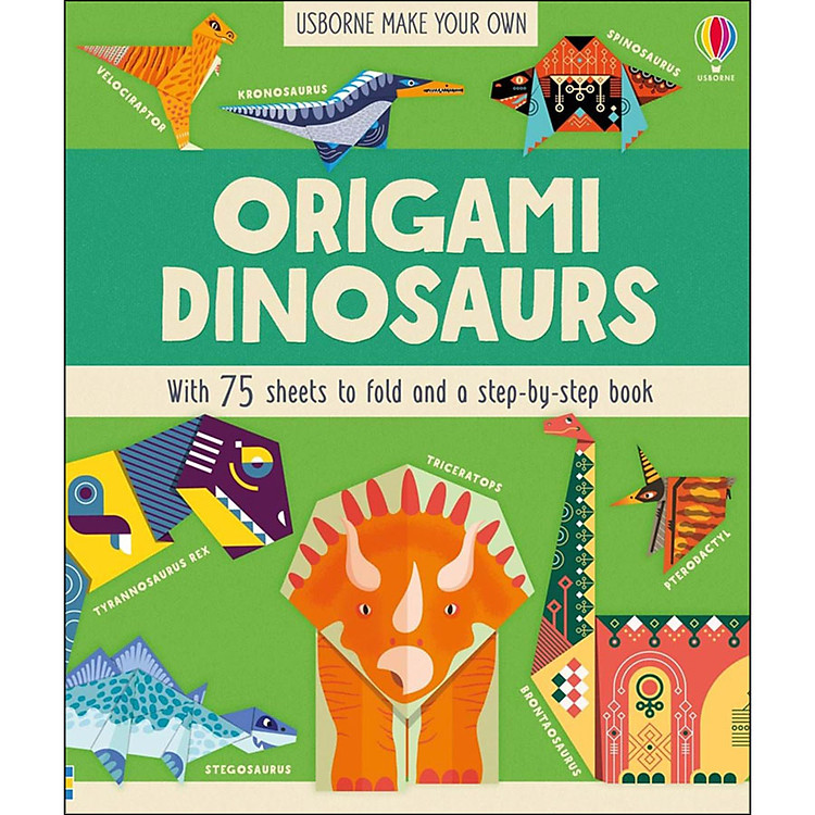 Sách Usborne Make Your Own : Origami Dinosaurs