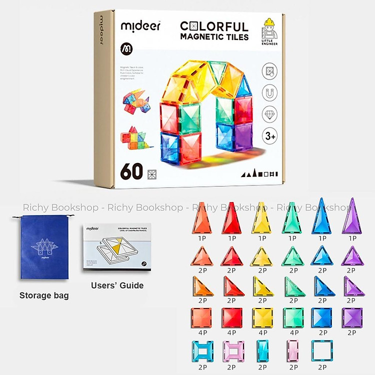 Mua Đồ Chơi Xếp Hình Nam Châm Mideer 60 Chi Tiết Chính hãng Tiết kiệm - Hình ảnh 2