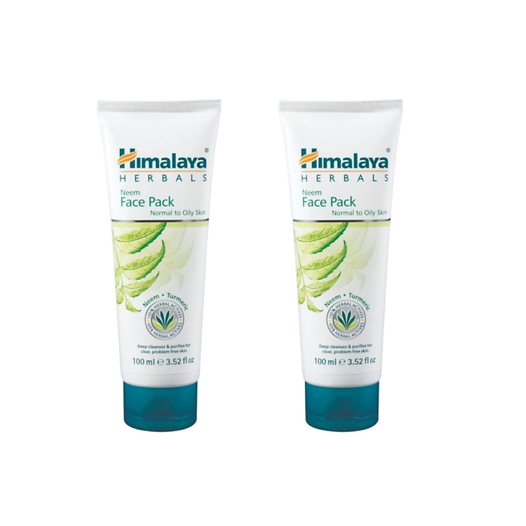 Hai tuýp mặt nạ đất sét ngừa mụn, kiểm soát dầu từ lá neem Himalaya Herbals Neem Face Pack 100g