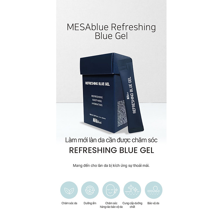 Kem Dưỡng Ẩm Mặt MESABLUE REFRESING BLUE GEL 5ml x 20ea