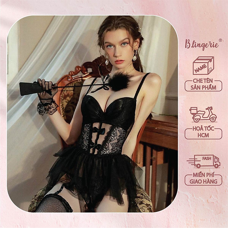 Đầm Ngủ Ren Hai Dây Huyền Bí - B.Lingerie