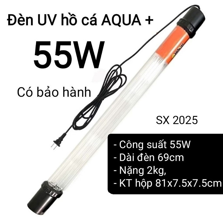 Đèn UV 55W AQUA SUV+ Diệt Khuẩn, Rêu Tảo Hồ Cá Koi , Xử Lý Nước Thải, Nước Sinh Hoạt Trong 7 Ngày