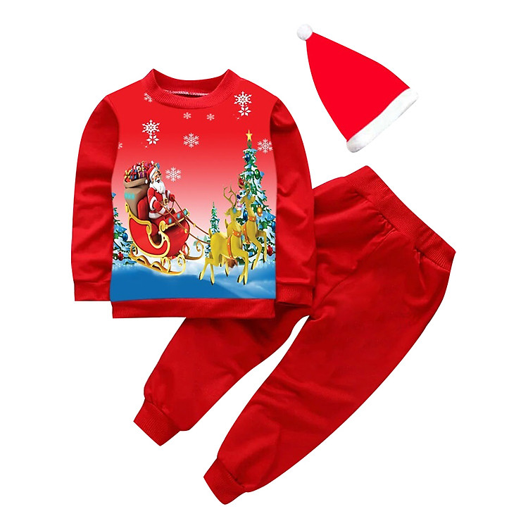 Bộ Bé Trai Bonchop Noel BBT-130145652D - Tặng Kèm Nón