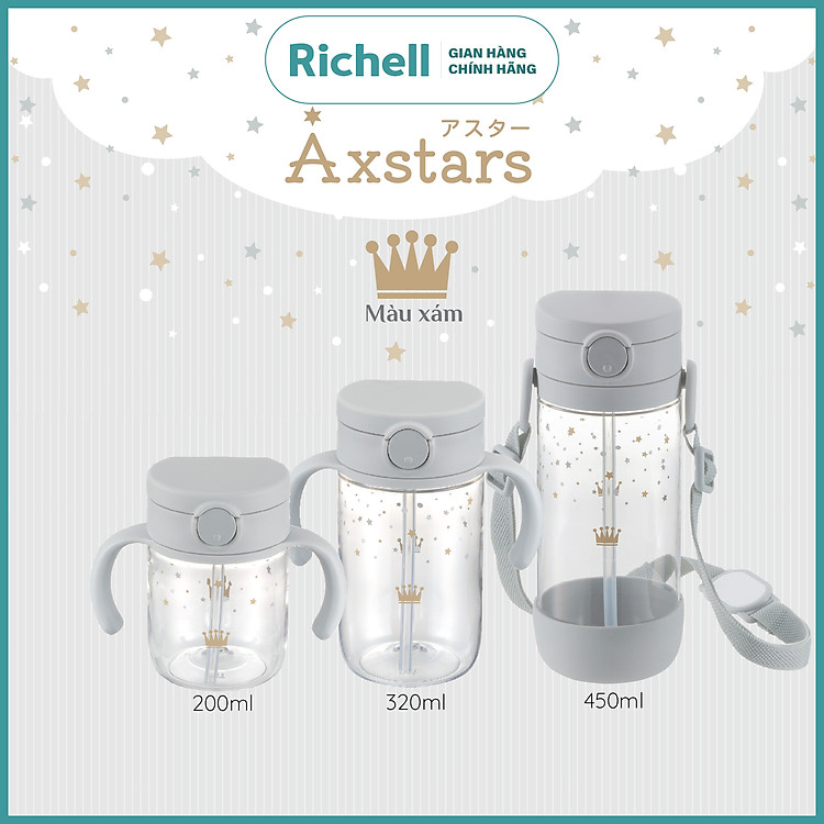 Chọn mua tại Shopee: Bình ống hút AXSTARS Richell 200ml cho bé mua giá tốt nhất tại Shop Mall