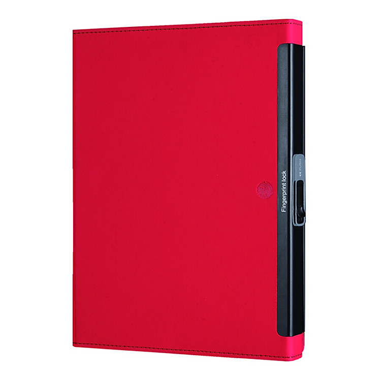 Qixin (COMIX) Creative Fingerprint Lock Notebook/Diary/Notepad Ballpoint Pen Gift Set 50 CS001 Red