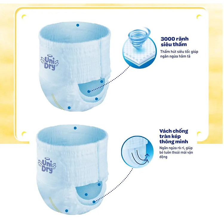 Tã quần UniDry Siêu khô size XL Uy tín Ưu đãi - Hình ảnh 4