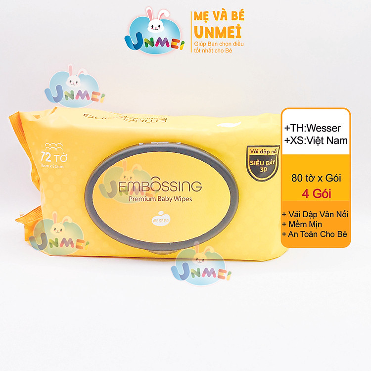 Combo 6 Gói Khăn Ướt Wesser Uy tín Giá tốt - Hình ảnh 3