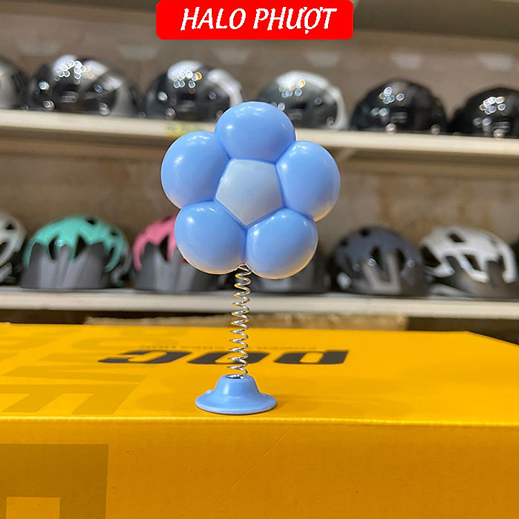 Bông Hoa Lò Xo Gắn Nón - Phụ Kiện Trang Trí Nón Bảo Hiểm (Màu Xanh) - Ảnh 5