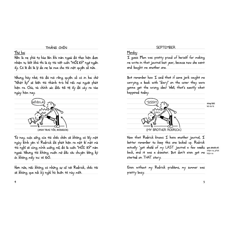 Nhật Ký Chú Bé Nhút Nhát (Tập 1-3) - Bản Song Ngữ - Ảnh 5