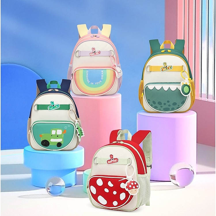 Balo mẫu giáo SUN EIGHT 22210 - Ô tô xanh - Ảnh 6