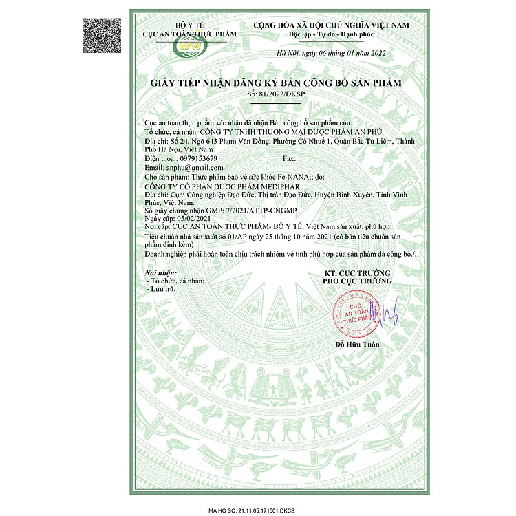 Mua Viên sắt, acid folic, DHA Fe-NANA Uy tín Giá tốt - Hình ảnh 2