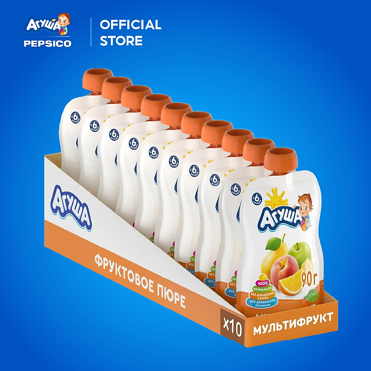 Mua tại Tiki: Thùng 10 Gói Trái Cây Nghiền Agusha Chất lượng Chính hãng, giá tốt