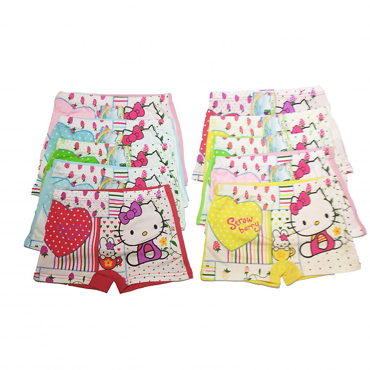 Combo 10 quần chíp đùi bé gái hàng xuất chất đẹp ZQC007