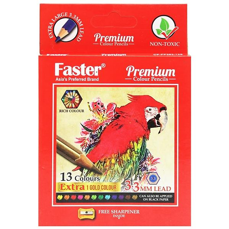 Bộ Bút Chì Màu Nhỏ Premium Faster CP-FP383 (13 chiếc)