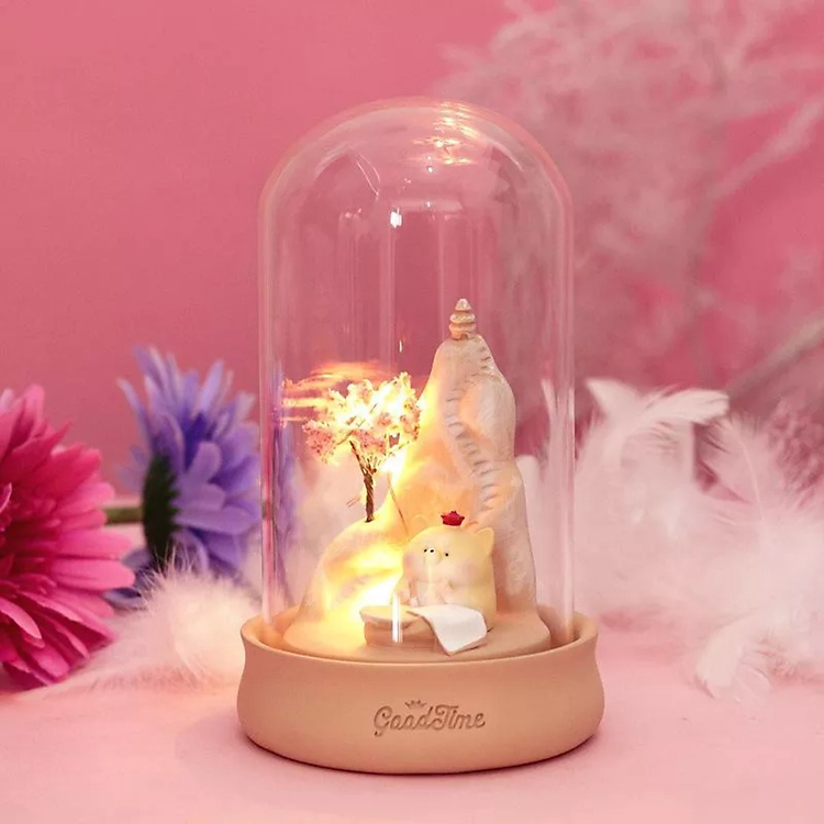 Hộp Trang Trí Mèo Hoàng Gia Trong Lồng Kính Có Đèn - Ảnh 6