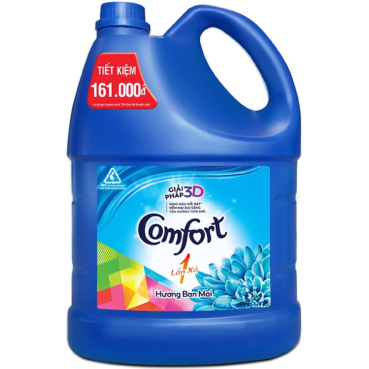 Nước Xả Vải Comfort Đậm Đặc 1 Lần xả Hương Ban Mai Chai 3.8L