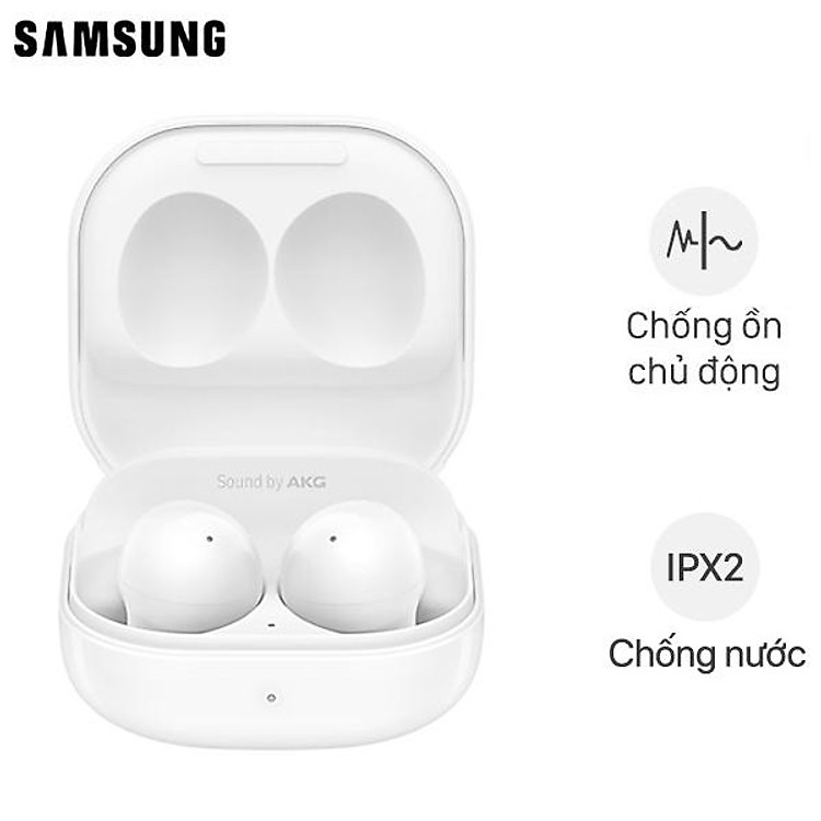 Tai nghe Bluetooth True Wireless Samsung Galaxy Buds 2 R177N Trắng - Hàng Chính Hãng