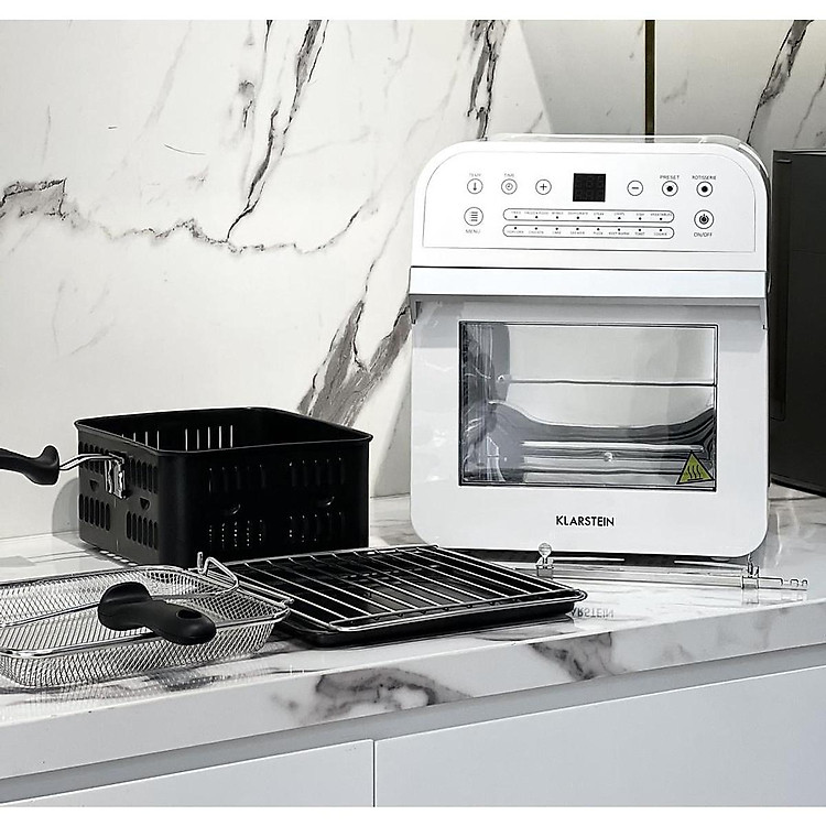 Nồi Chiên Không Dầu Klarstein AEROVITAL CUBE, 12L, 13 Chương Trình Nướng, 1600W, Điều Khiển Cảm Ứng, Hàng Chính Hãng