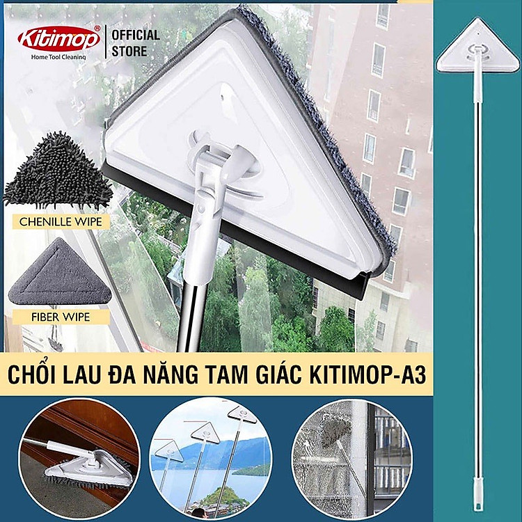 Cây Lau Trần Nhà KITIMOP A3, Chổi Lau Tường Nhà Thông Minh, Cây Lau Nhà, Lau Kính Đa Năng