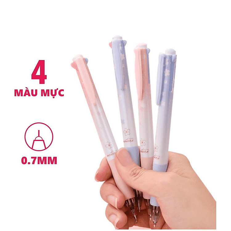 Bút Bi Deli S311 (4 ngòi, 4 màu, 0.7mm) - Ảnh 4