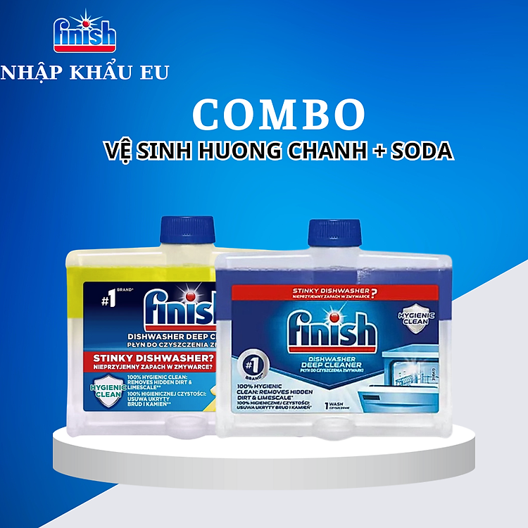 Xà phòng Gel rửa bát Finish Classic 1.3 lít dùng cho máy rửa chén bát, Nước rửa bát Finish Gel 1300ml